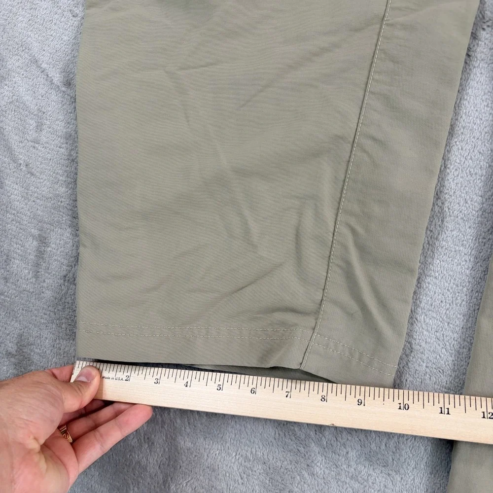 The North Face Zip Off Convertible Pants Khaki Beige Nylon Hiking Men 2XL 42x31